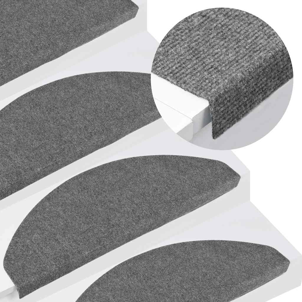 Vidaxl Mat à escalier auto-adhésif 10 ST 65x22.5x3,5 cm Gray