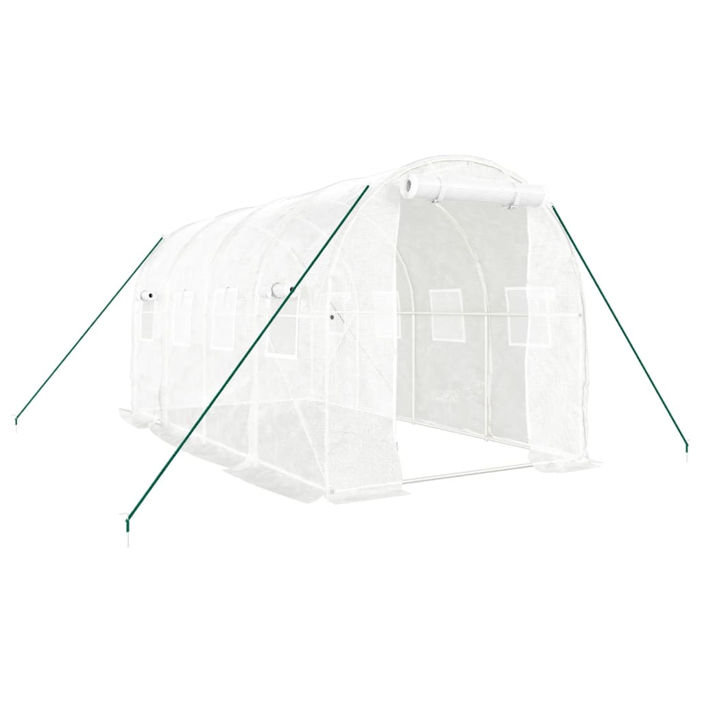 Vidaxl tuinkas avec cadre en acier 8 m² 4x2x2 m