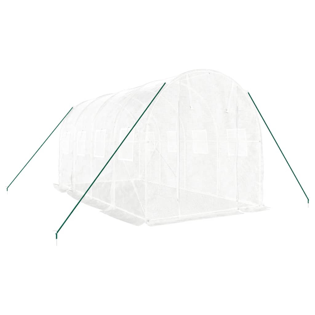 Vidaxl tuinkas avec cadre en acier 8 m² 4x2x2 m