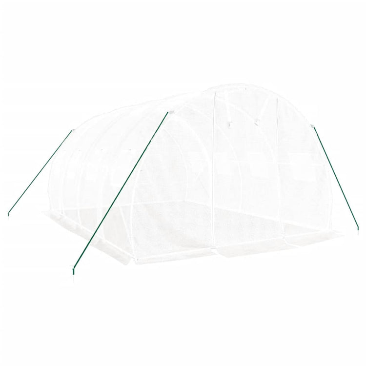 Serre Vidaxxl avec structure en acier blanc 12 m² 4x3x2 m