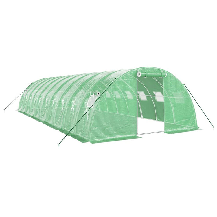 Vidaxl tuinkas avec cadre en acier 40 m² 10x4x2 m vert