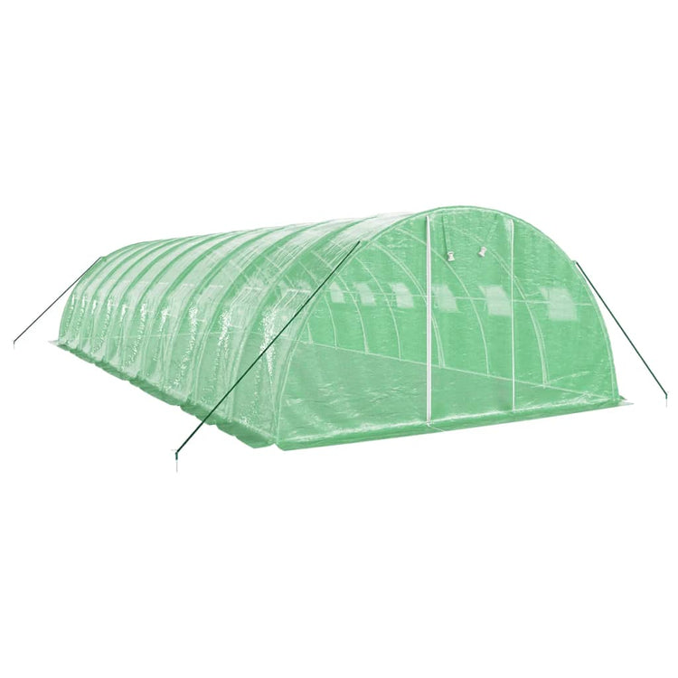 Vidaxl tuinkas avec cadre en acier 40 m² 10x4x2 m vert