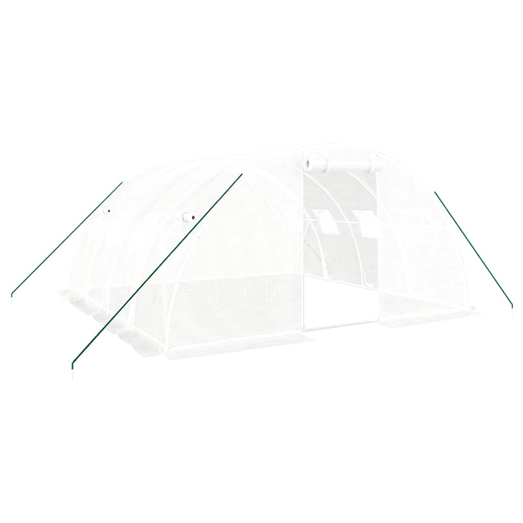 Vidaxl tuinkas avec cadre en acier 16 m² 4x4x2 m blanc
