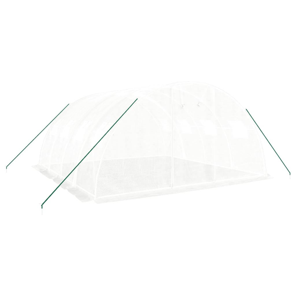 Vidaxl tuinkas avec cadre en acier 16 m² 4x4x2 m blanc