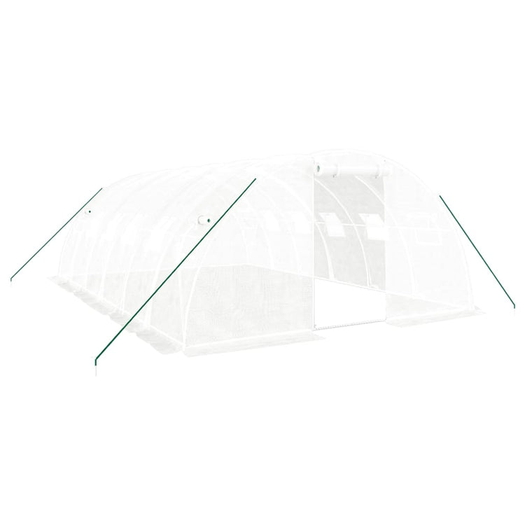Vidaxl tuinkas avec cadre en acier 24 m² 6x4x2 m blanc