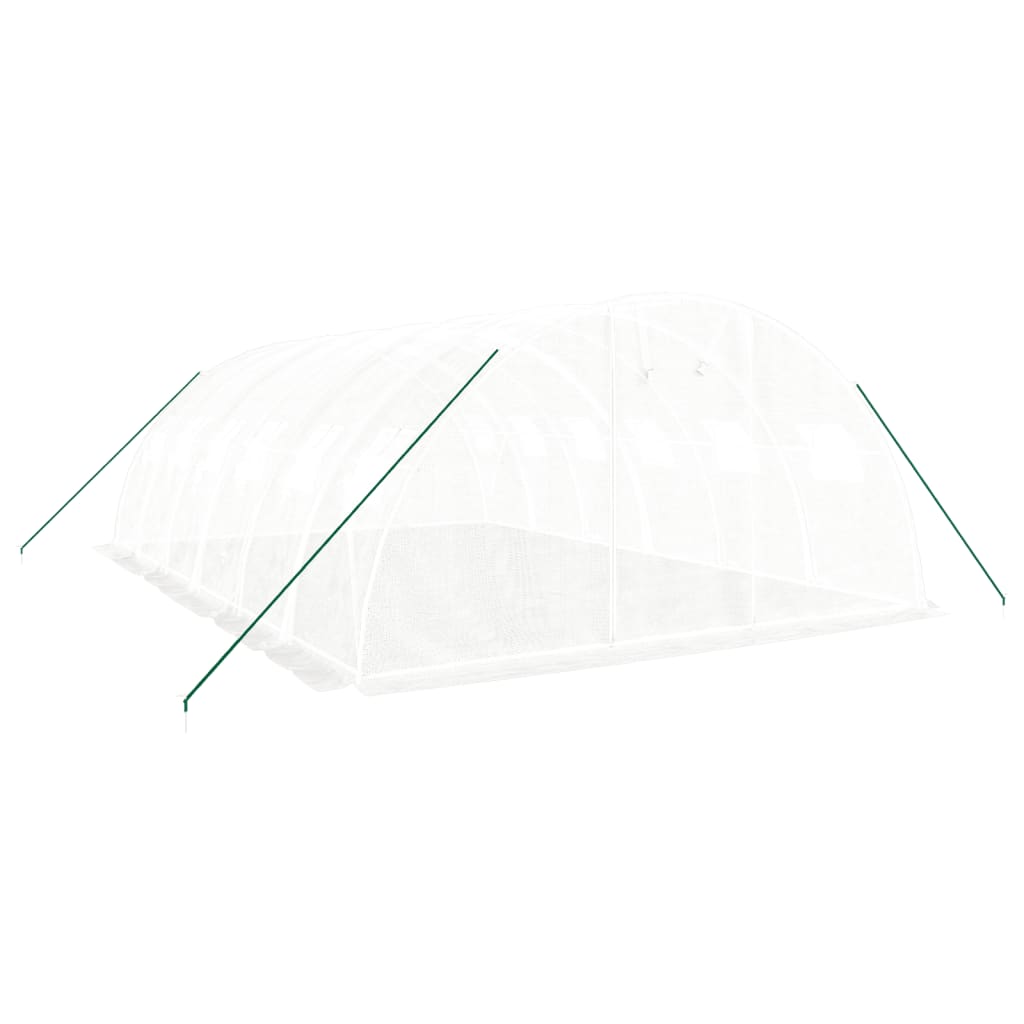 Vidaxl tuinkas avec cadre en acier 24 m² 6x4x2 m blanc