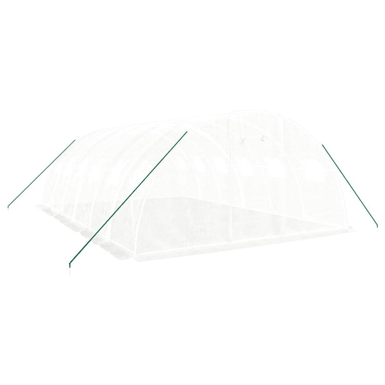 Vidaxl tuinkas avec cadre en acier 24 m² 6x4x2 m blanc