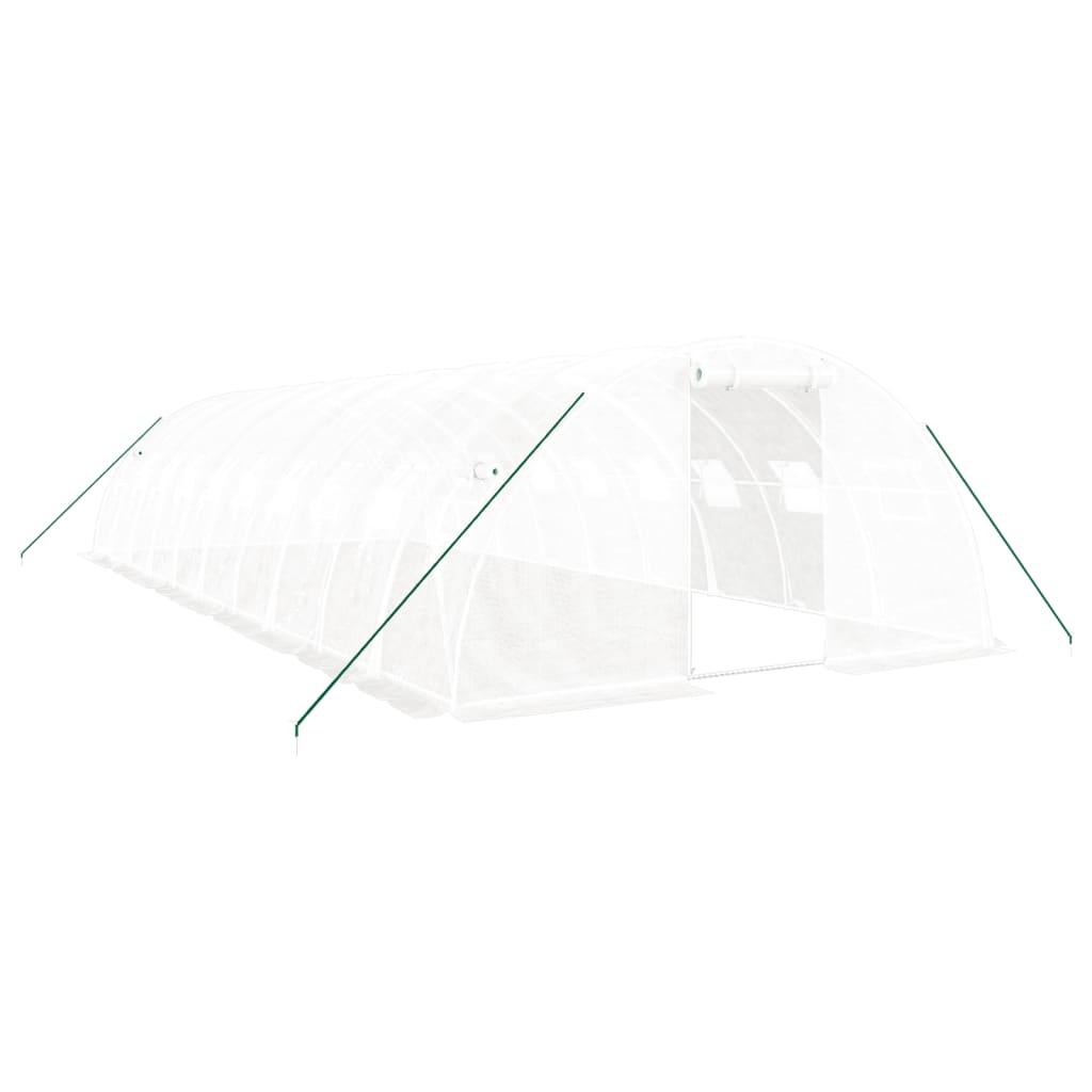 Vidaxl tuinkas avec cadre en acier 40 m² 10x4x2 m blanc