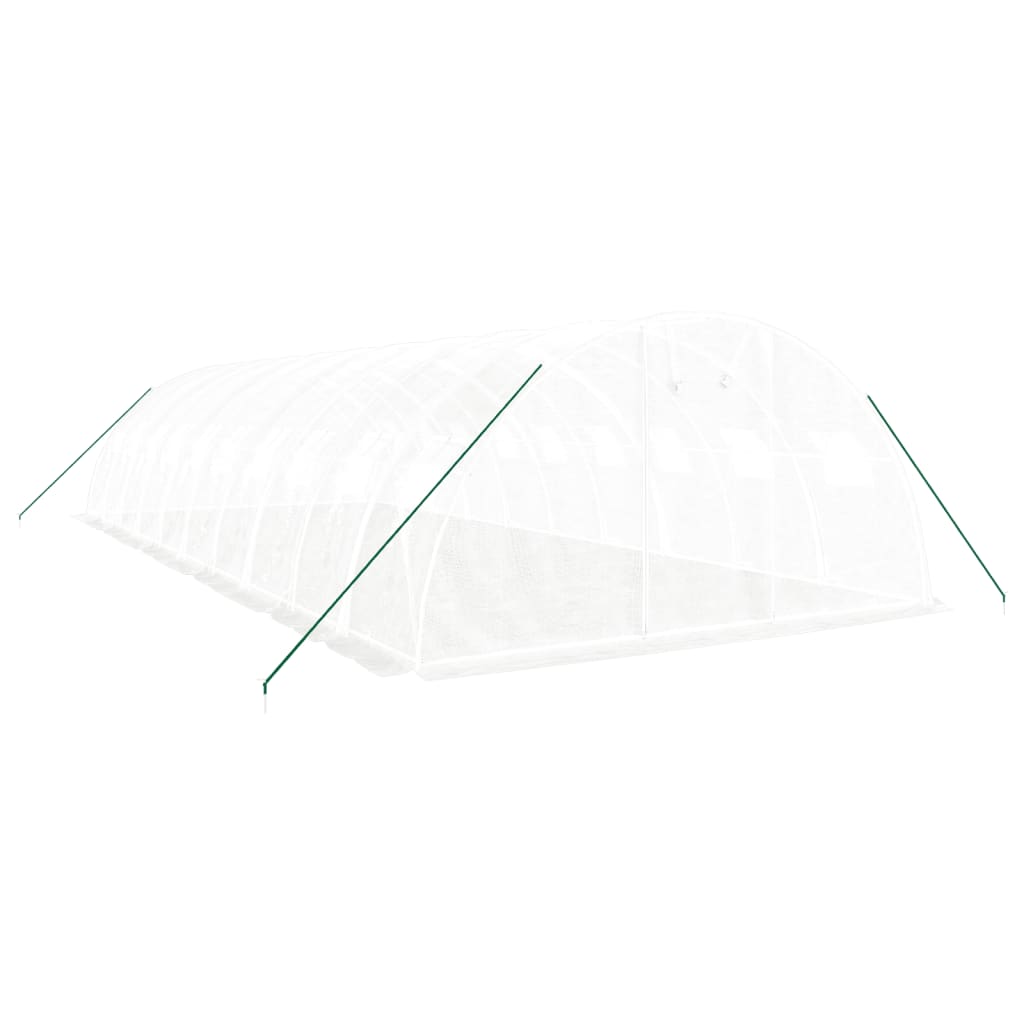 Vidaxl tuinkas avec cadre en acier 40 m² 10x4x2 m blanc
