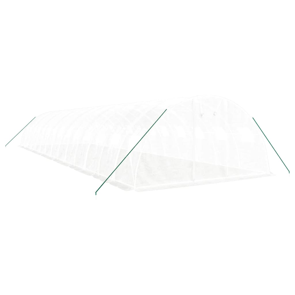 Vidaxl tuinkas avec cadre en acier 56 m² 14x4x2 m blanc