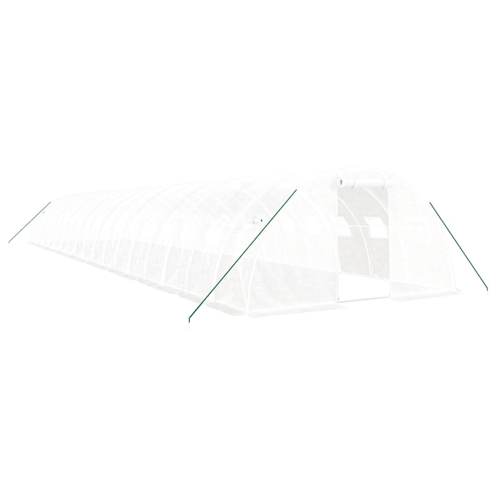 Vidaxl tuinkas avec cadre en acier 72 m² 18x4x2 m blanc