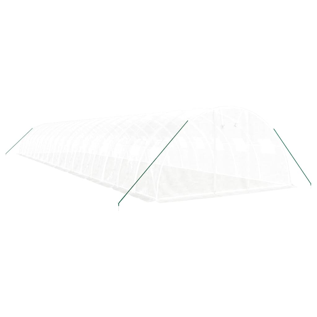 Vidaxl tuinkas avec cadre en acier 72 m² 18x4x2 m blanc