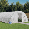 Vidaxl tuinkas avec cadre en acier 72 m² 18x4x2 m blanc