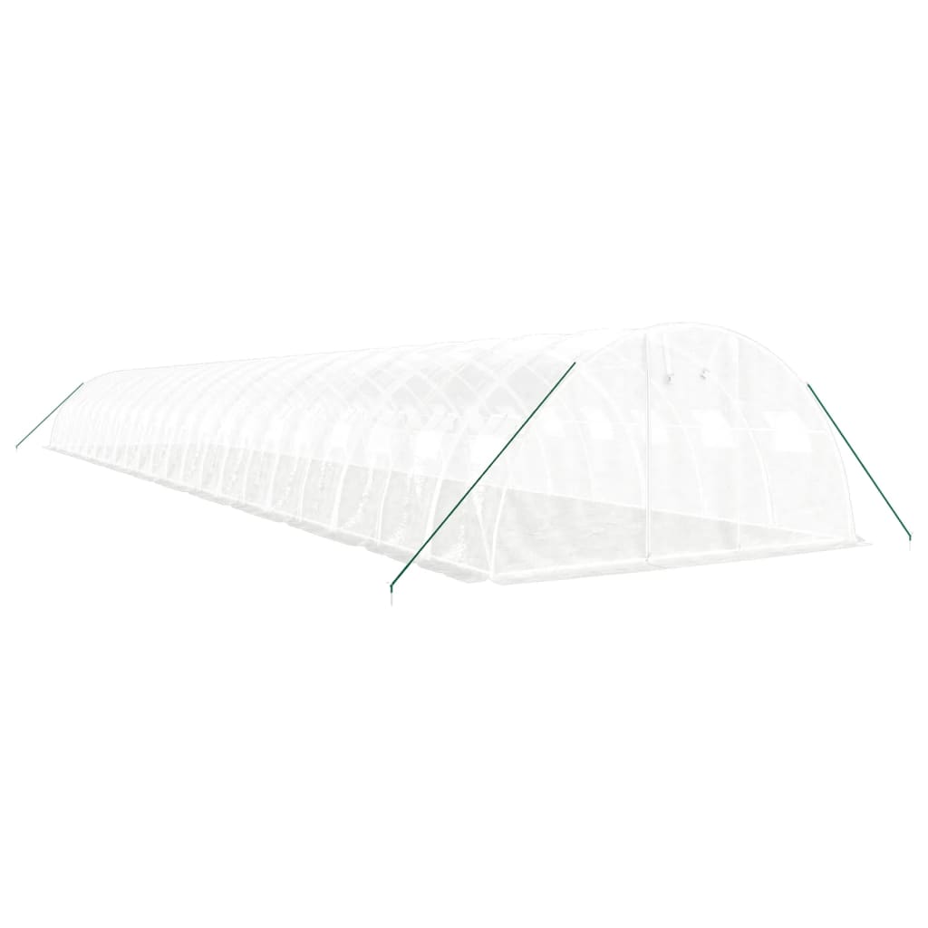 Vidaxl tuinkas avec cadre en acier 88 m² 22x4x2 m blanc