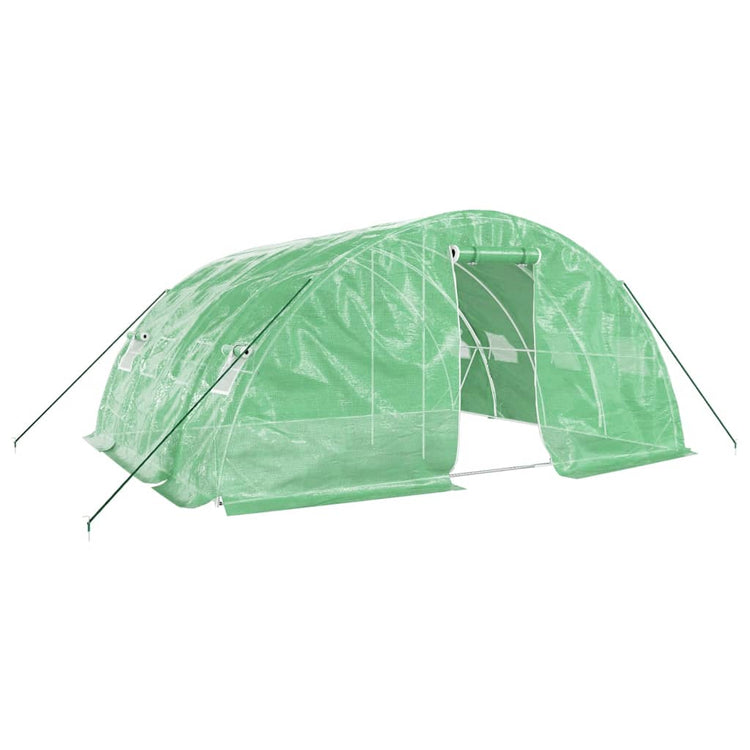 Vidaxl tuinkas avec cadre en acier 20 m² 5x4x2,3 m vert