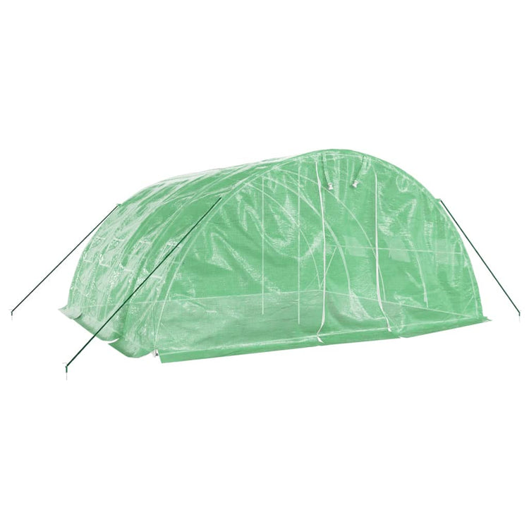 Vidaxl tuinkas avec cadre en acier 20 m² 5x4x2,3 m vert