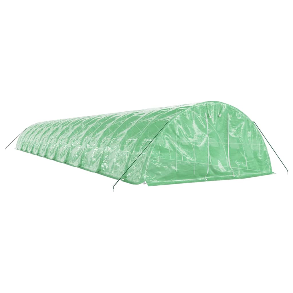 Vidaxl tuinkas avec cadre en acier 110 m² 22x5x2,3 m vert