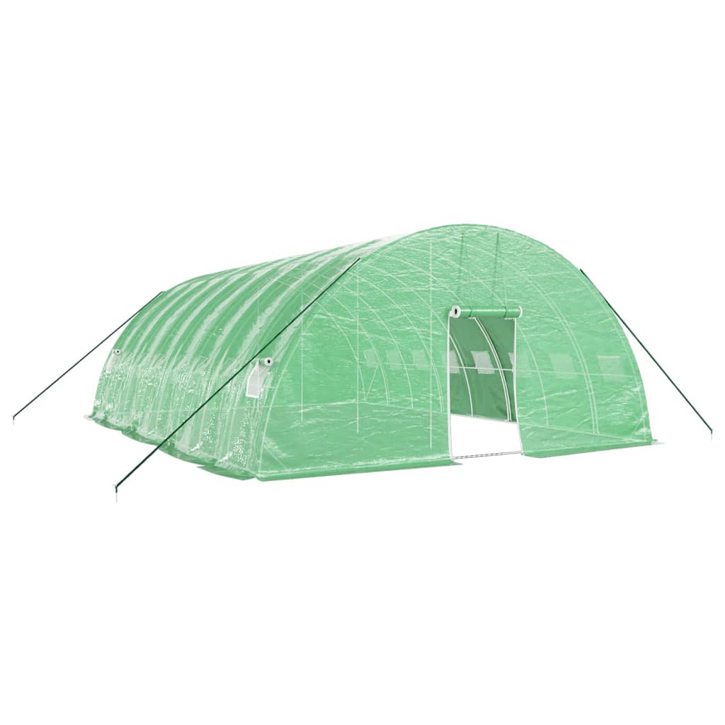 Vidaxl tuinkas avec cadre en acier 48 m² 8x6x2,85 m vert