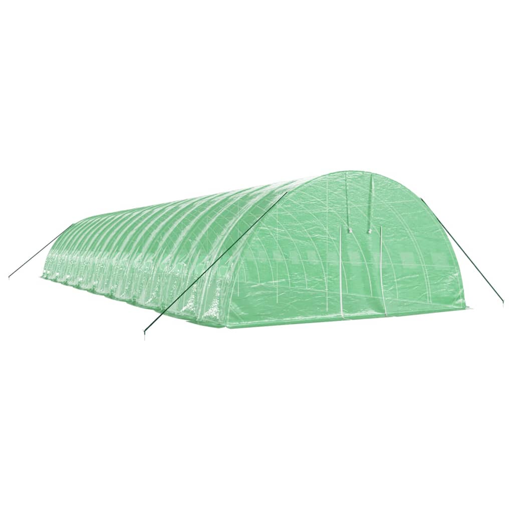 Vidaxl tuinkas avec cadre en acier 108 m² 18x6x2,85 m vert