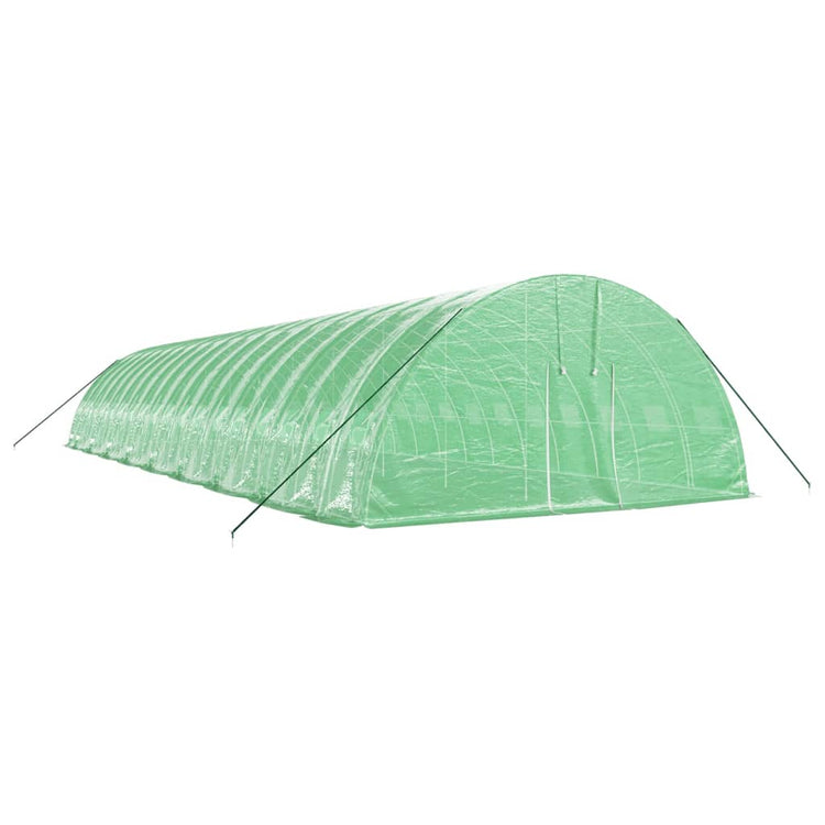 Vidaxl tuinkas avec cadre en acier 108 m² 18x6x2,85 m vert