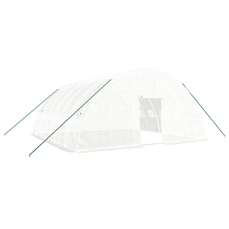 Vidaxl tuinkas avec cadre en acier 36 m² 6x6x2,85 m blanc