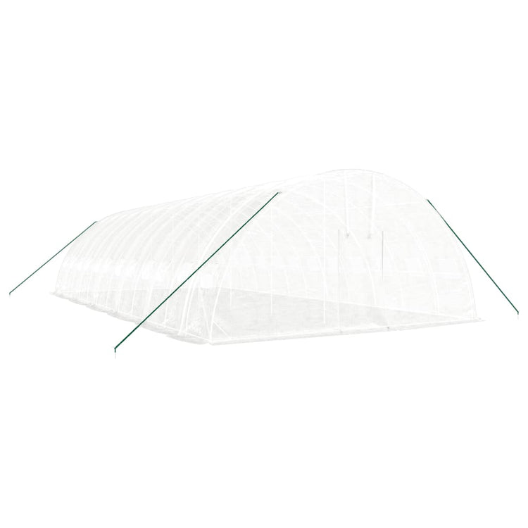 Vidaxl tuinkas avec cadre en acier 72 m² 12x6x2,85 m blanc