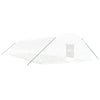 Vidaxl tuinkas avec cadre en acier 96 m² 16x6x2,85 m blanc