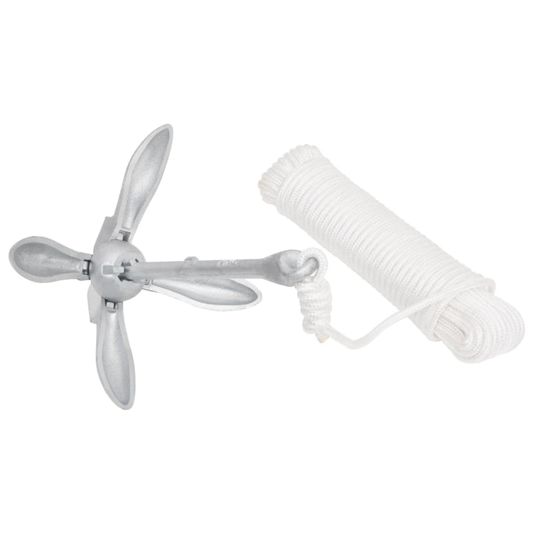Vidaxl avec corde pliable 4 kg de fonte thermiquement galvanisée
