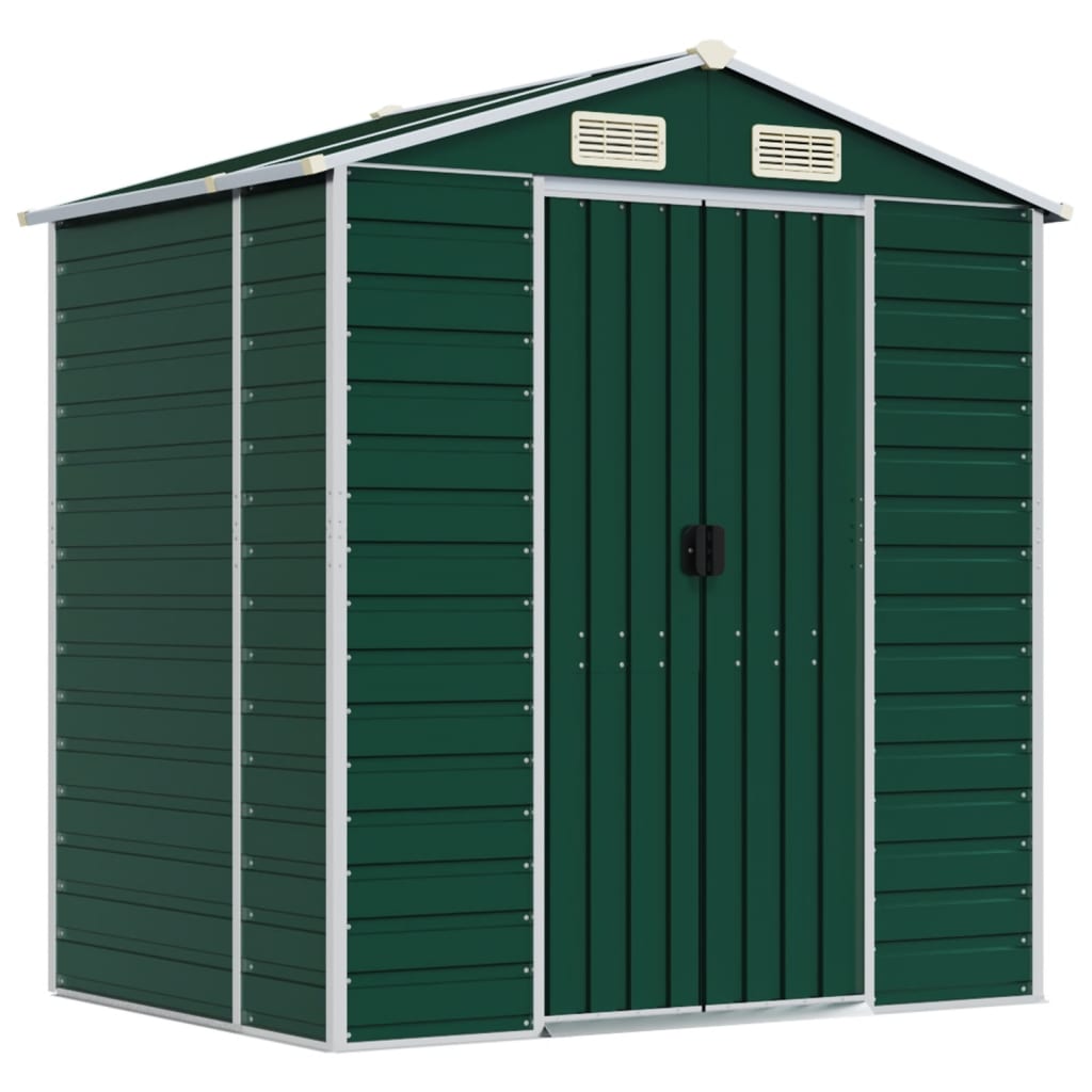 Vidaxl jardin hangar 191x130x198 cm Galvanisé en acier vert