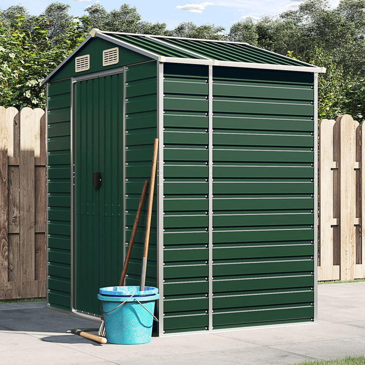 Vidaxl jardin hangar 191x130x198 cm Galvanisé en acier vert