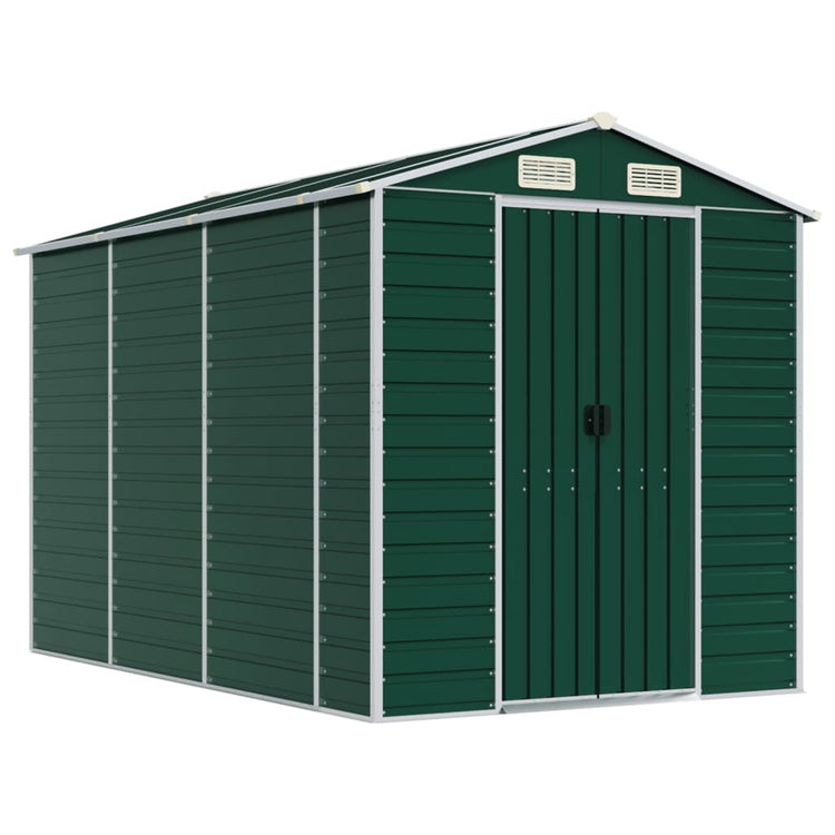 Vidaxl jardin hangar 191x300x198 cm Galvanisé en acier vert
