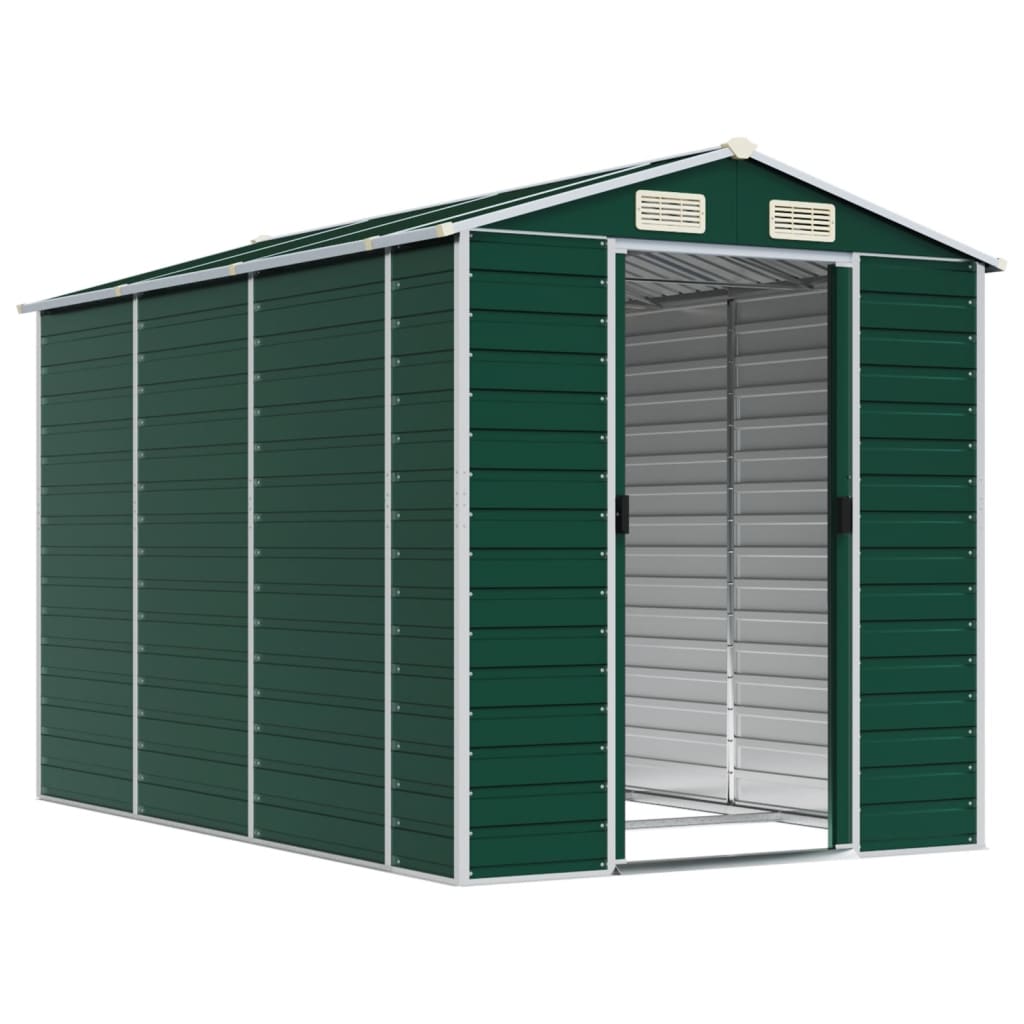 Vidaxl jardin hangar 191x300x198 cm Galvanisé en acier vert