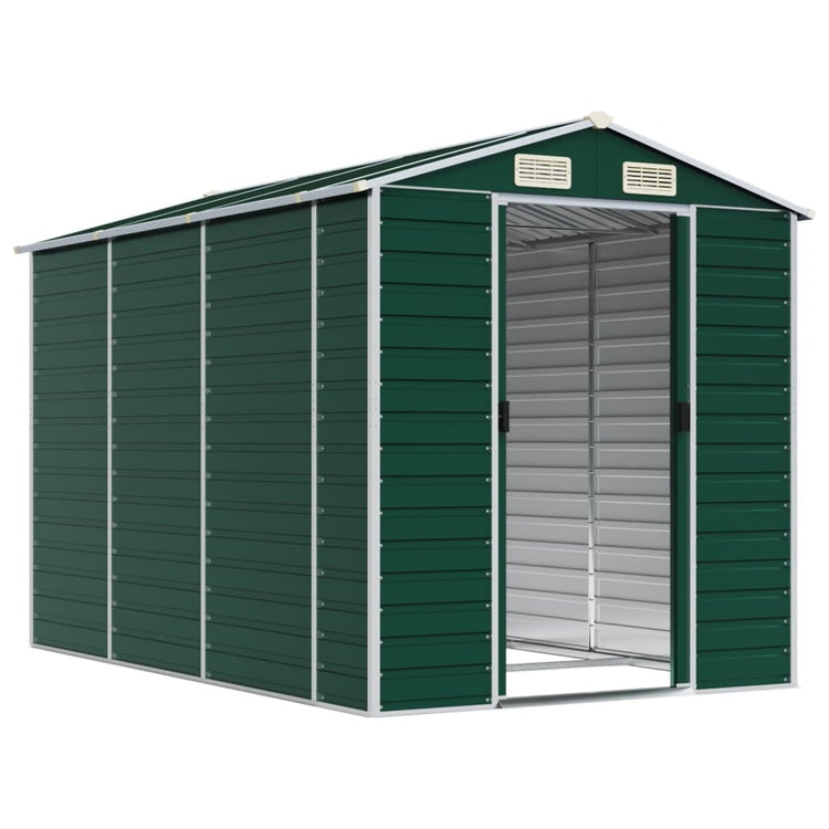 Vidaxl jardin hangar 191x300x198 cm Galvanisé en acier vert