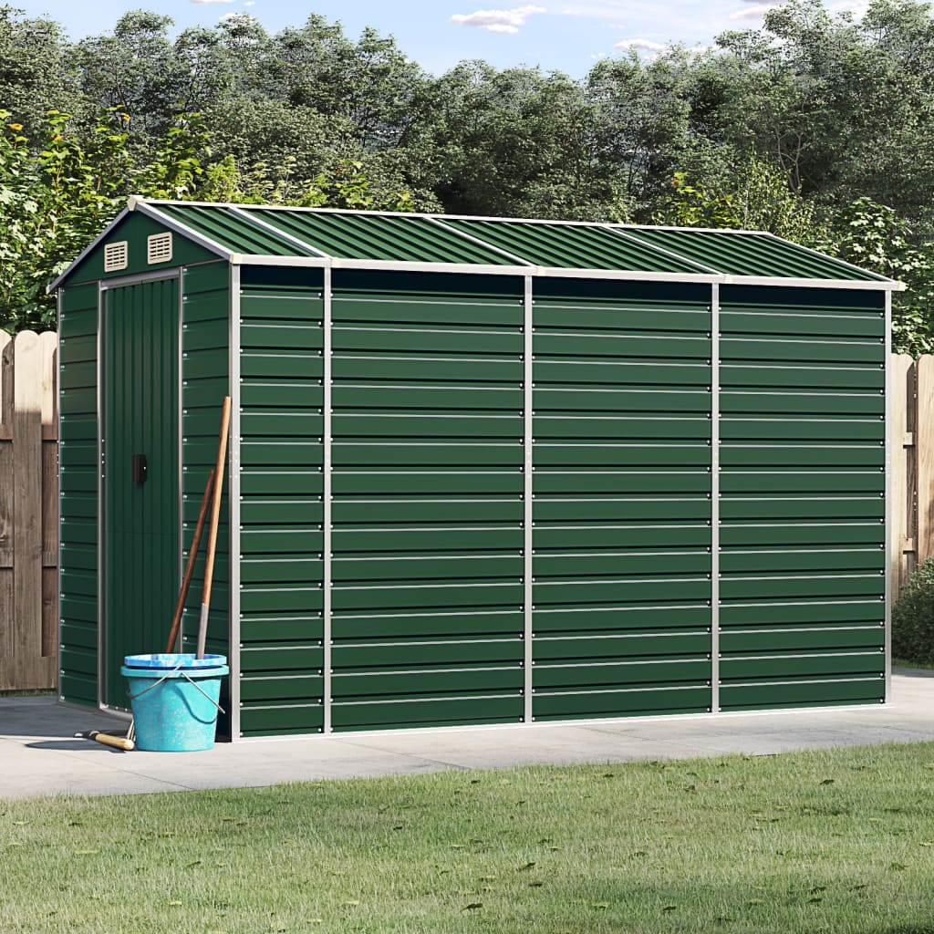 Vidaxl jardin hangar 191x300x198 cm Galvanisé en acier vert