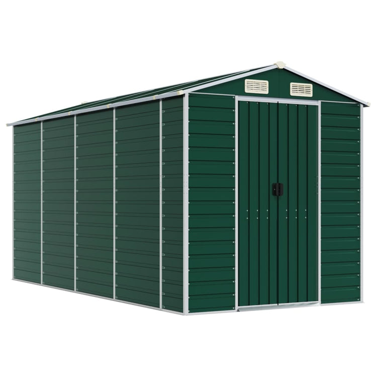 Vidaxl jardin hangar 191x385x198 cm Galvanisé en acier vert