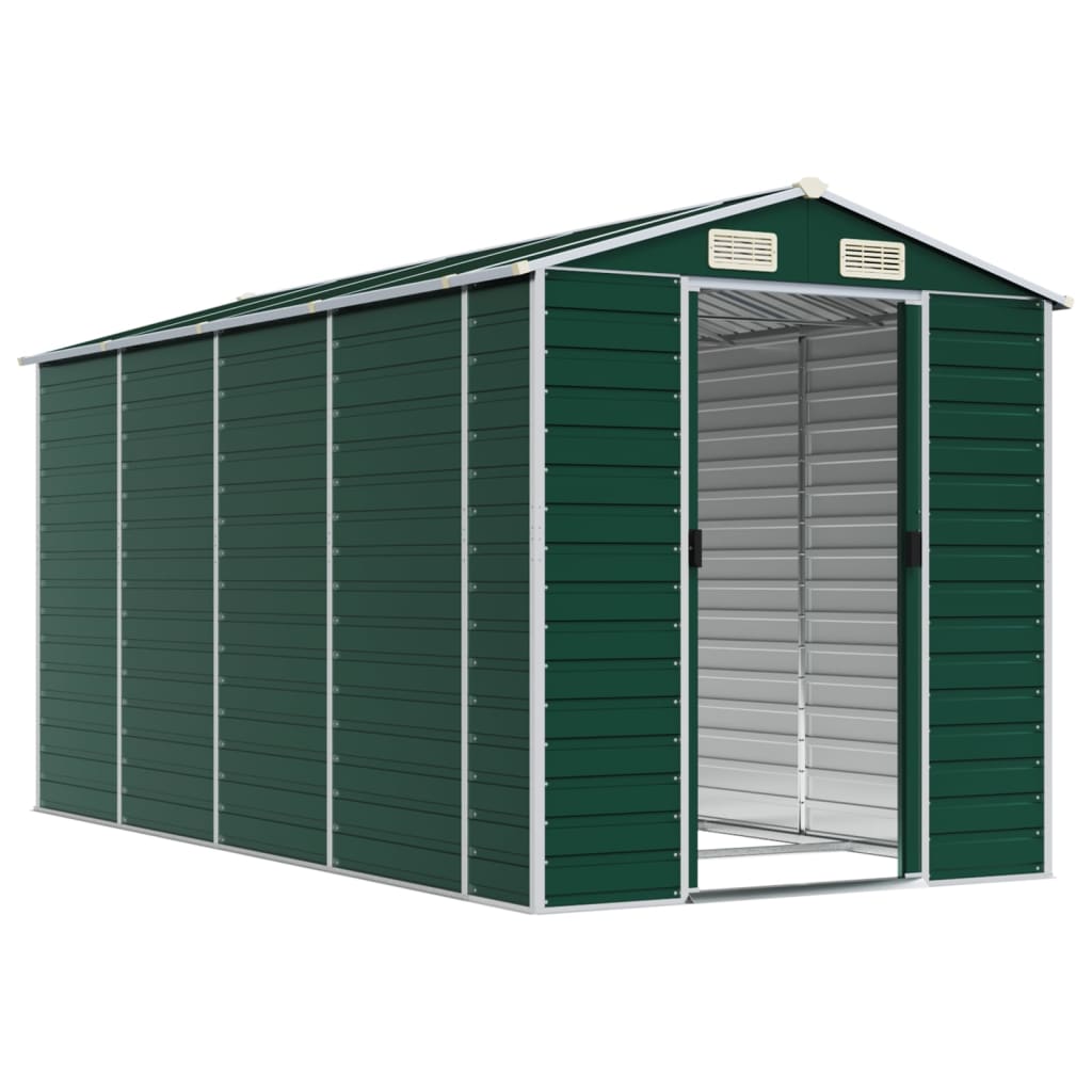 Vidaxl jardin hangar 191x385x198 cm Galvanisé en acier vert