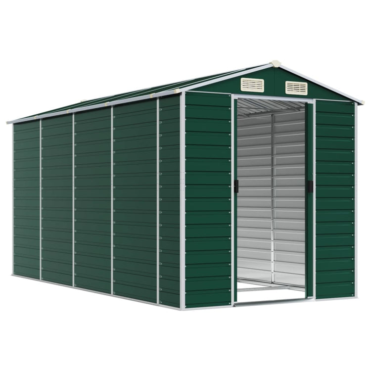 Vidaxl jardin hangar 191x385x198 cm Galvanisé en acier vert
