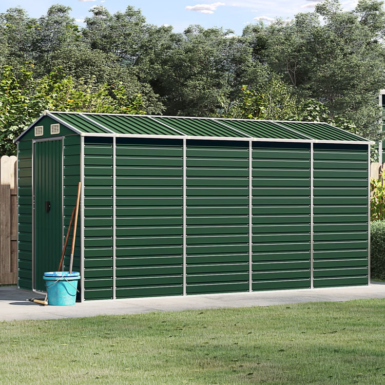 Vidaxl jardin hangar 191x385x198 cm Galvanisé en acier vert