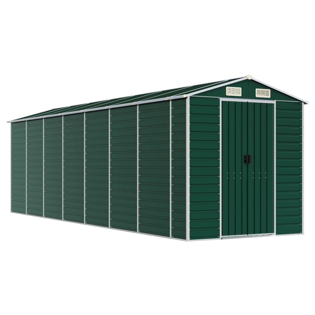 Vidaxl jardin hangar 191x640x198 cm Galvanisé en acier vert
