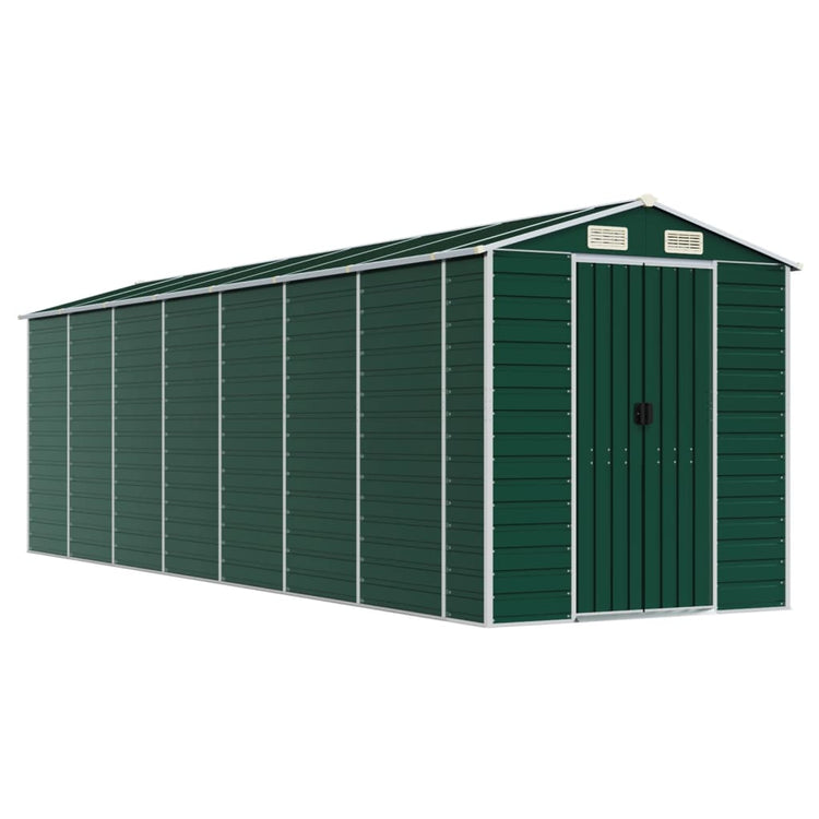 Vidaxl jardin hangar 191x640x198 cm Galvanisé en acier vert