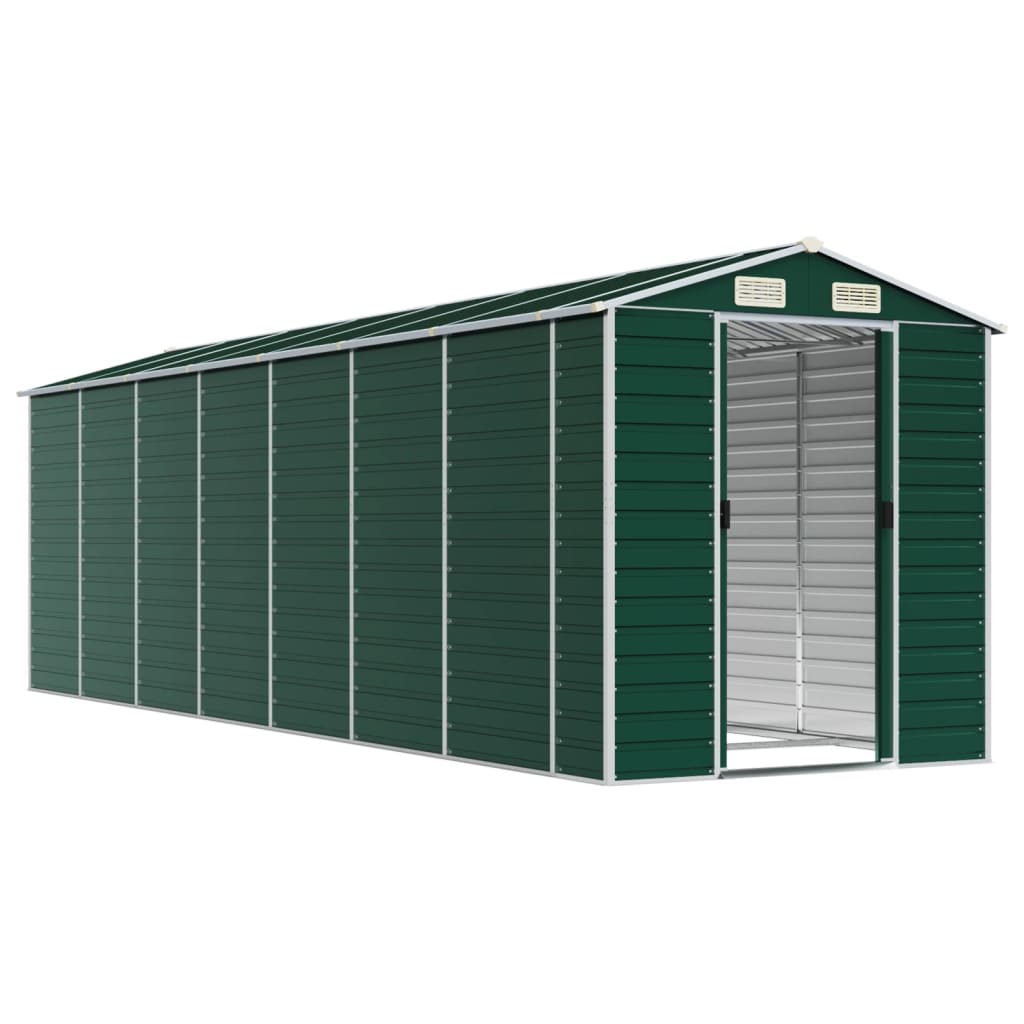 Vidaxl jardin hangar 191x640x198 cm Galvanisé en acier vert