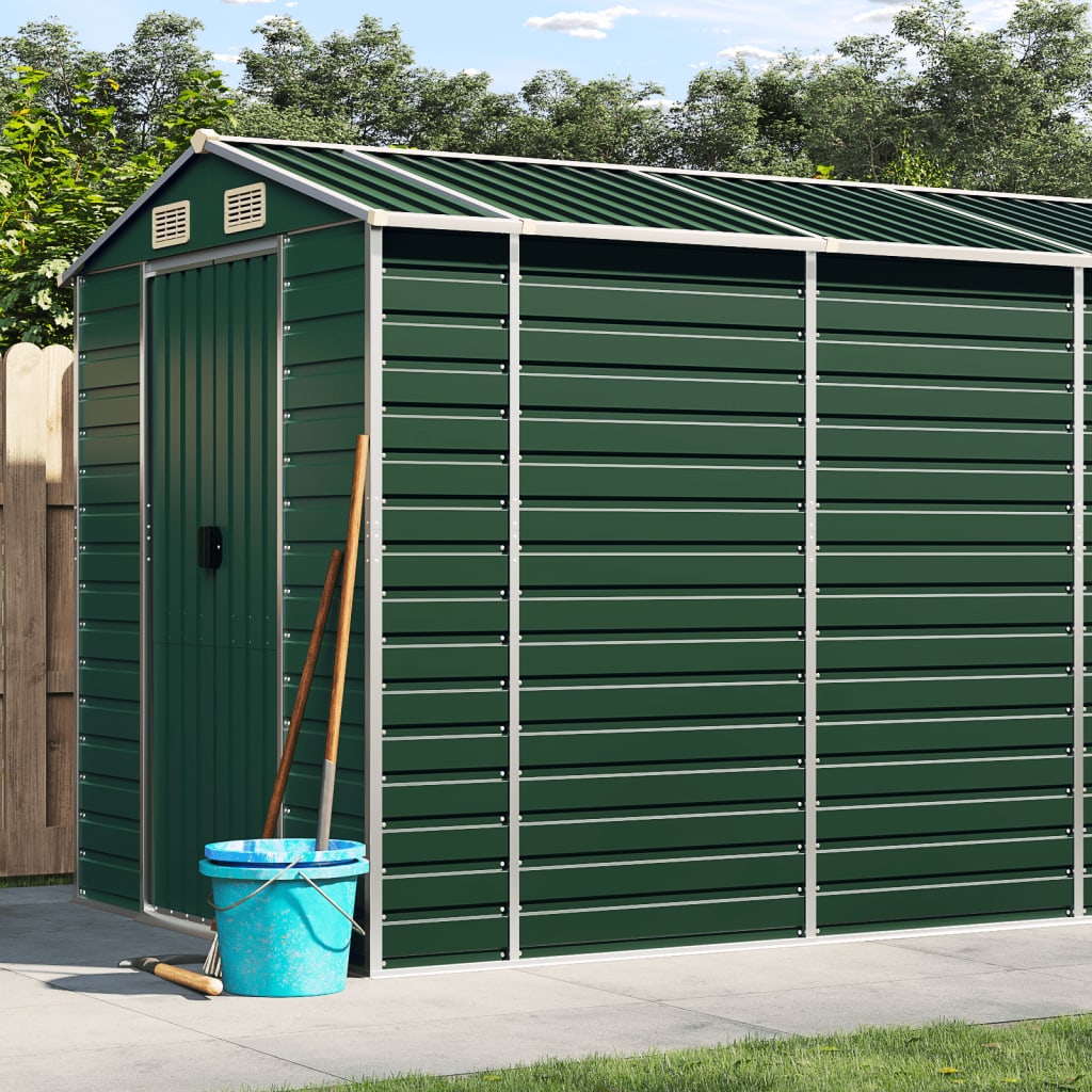 Vidaxl jardin hangar 191x640x198 cm Galvanisé en acier vert