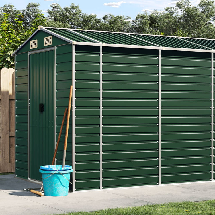 Vidaxl jardin hangar 191x640x198 cm Galvanisé en acier vert