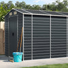 Vidaxl jardin hangar 191x555x198 cm Galvanisé en acier anthracite -colored
