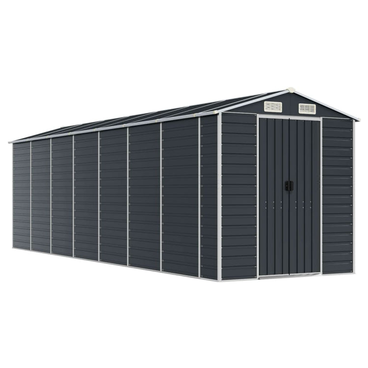 Vidaxl hangar de jardin 191x640x198 cm anthracite en acier galvanisé -colore