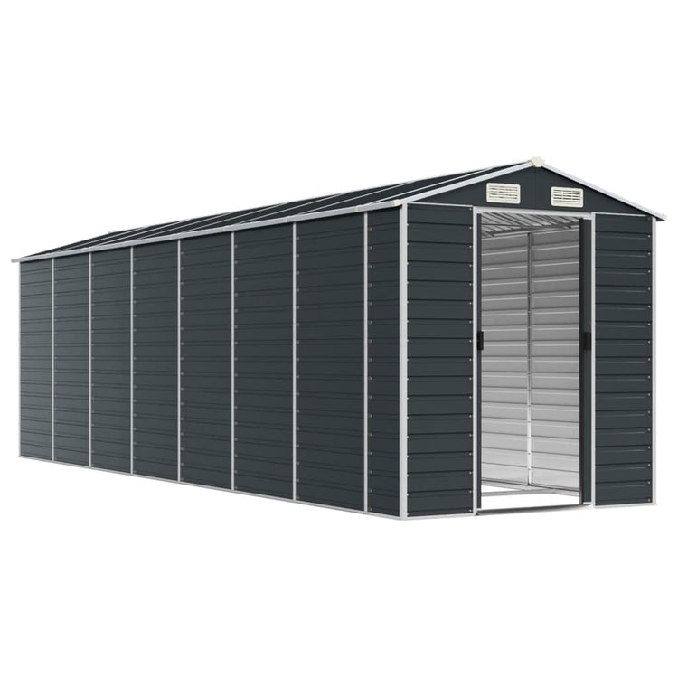 Vidaxl hangar de jardin 191x640x198 cm anthracite en acier galvanisé -colore