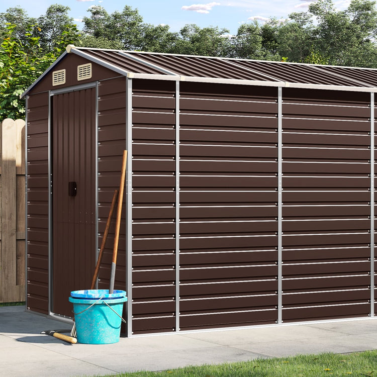 SHED JARDINE VIDAXL 191X555X198 CM GALVANISED SEAKE BRAUR
