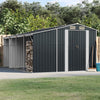 Vidaxl jardin hangar 277x365.5x179 cm couleur anthracite en acier galvanisé