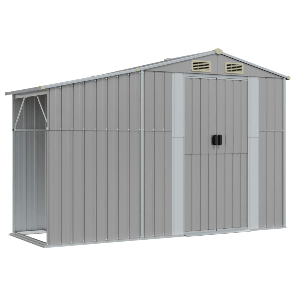 SHED JARDIN VIDAXL 277X93X179 CM Gray en acier galvanisé