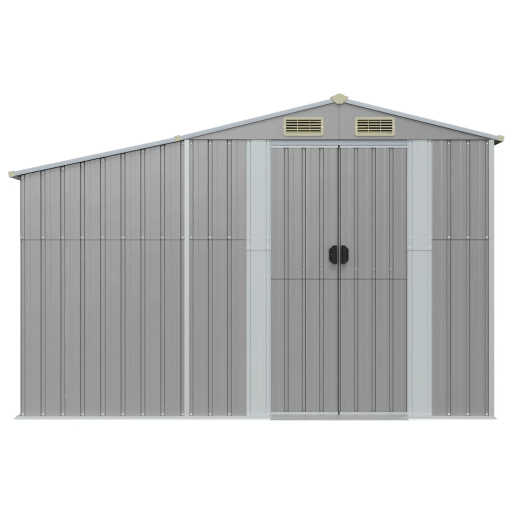 SHED JARDIN VIDAXL 277X93X179 CM Gray en acier galvanisé